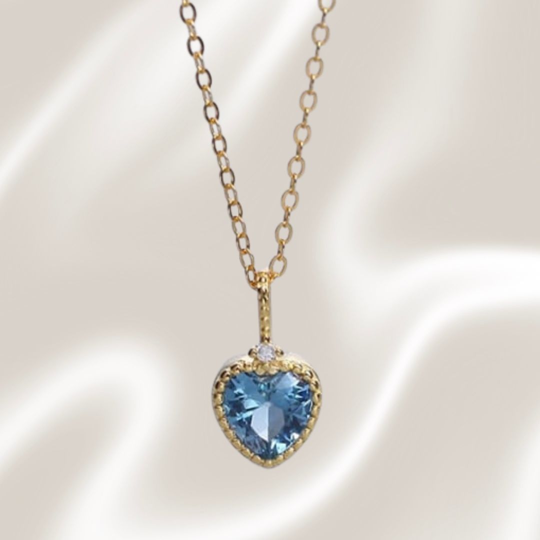 Blue Heart Necklace
