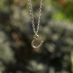 Load image into Gallery viewer, Horseshoe Drop Charm Necklace
